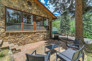 Terrace/patio - The Stone Lodge | Sleeps 15 | Hot Tubs | Game Room (Cascade)