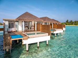 Villa, 1 King Bed (Waterfront Pool) | Premium bedding, pillowtop beds, free minibar items, in-room safe - dusitD2 Feydhoo Maldives (Feydhoofinolhu)