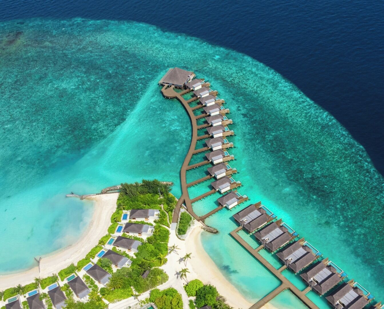 Premium Overwater Pool Villa with King Bed | Premium bedding, pillowtop beds, free minibar items, in-room safe