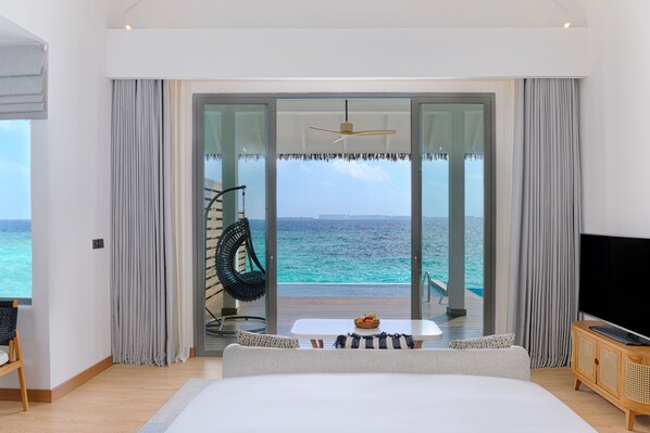 Villa, 1 King Bed, Overwater (Pool) | 1 bedroom, premium bedding, pillowtop beds, free minibar items