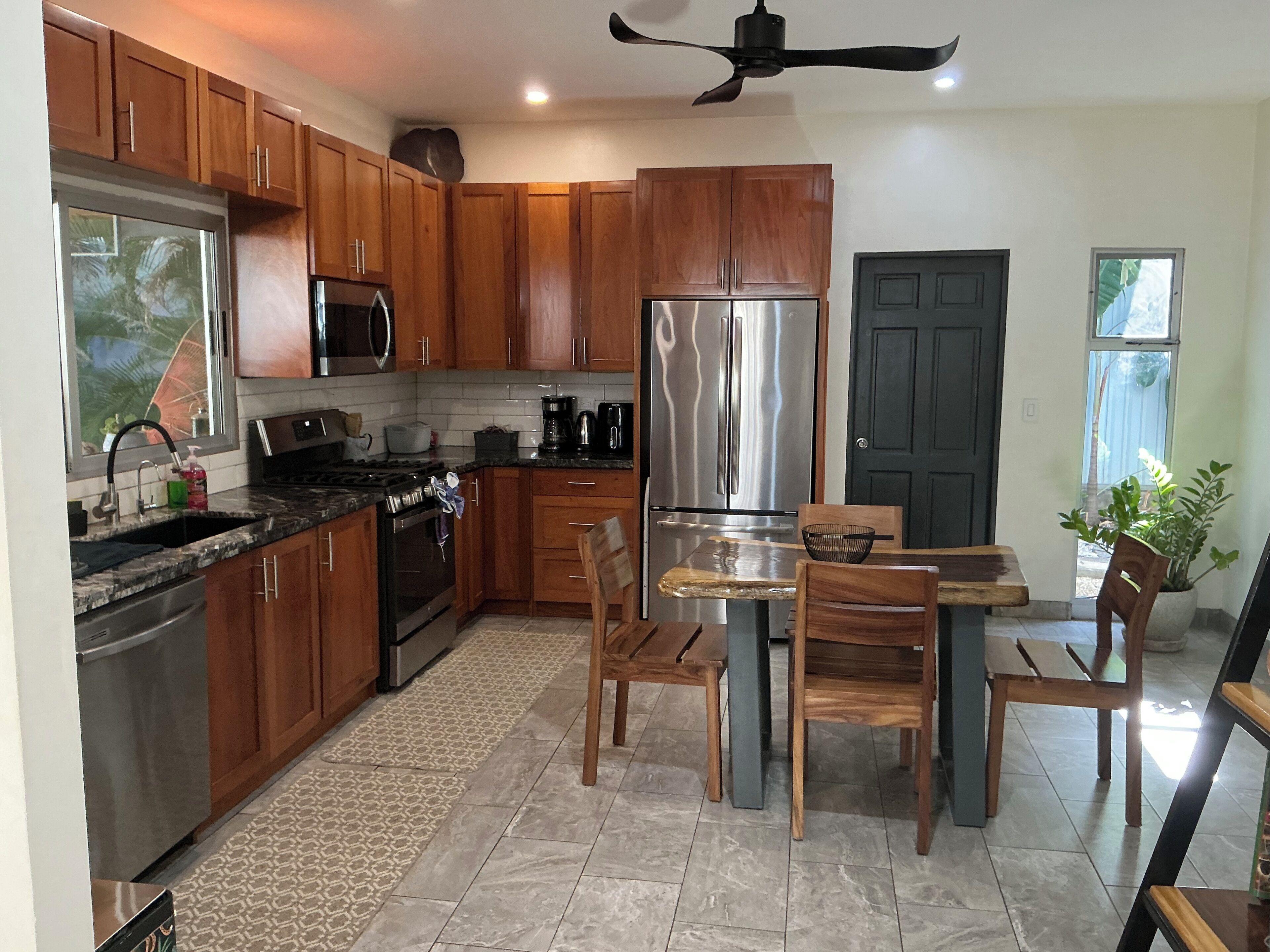 Microwave, oven, stovetop, dishwasher