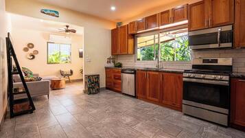 Microwave, oven, stovetop, dishwasher