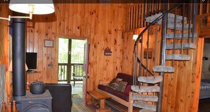 Cozy 2-bedroom cabin in awesome Blairsville with ac and wifi.