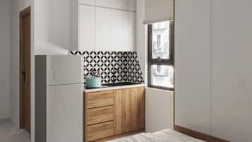 Superior Double Room, 1 Queen Bed, Kitchen, Courtyard View | 1 bedroom, pillow-top beds, iron/ironing board, free WiFi