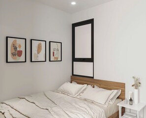 Superior Double Room, 1 Queen Bed, Kitchen, Courtyard View | Pillowtop beds, iron/ironing board, free WiFi - Aloha Apartment (Hanoi)