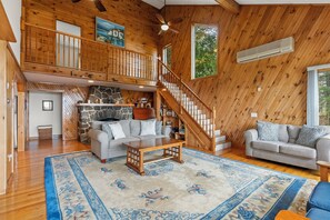 Living area - Lakefront Retreat | Sleeps 10 | Private Beach (Standish)