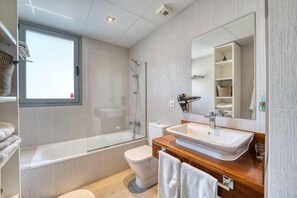 Hair dryer, towels
