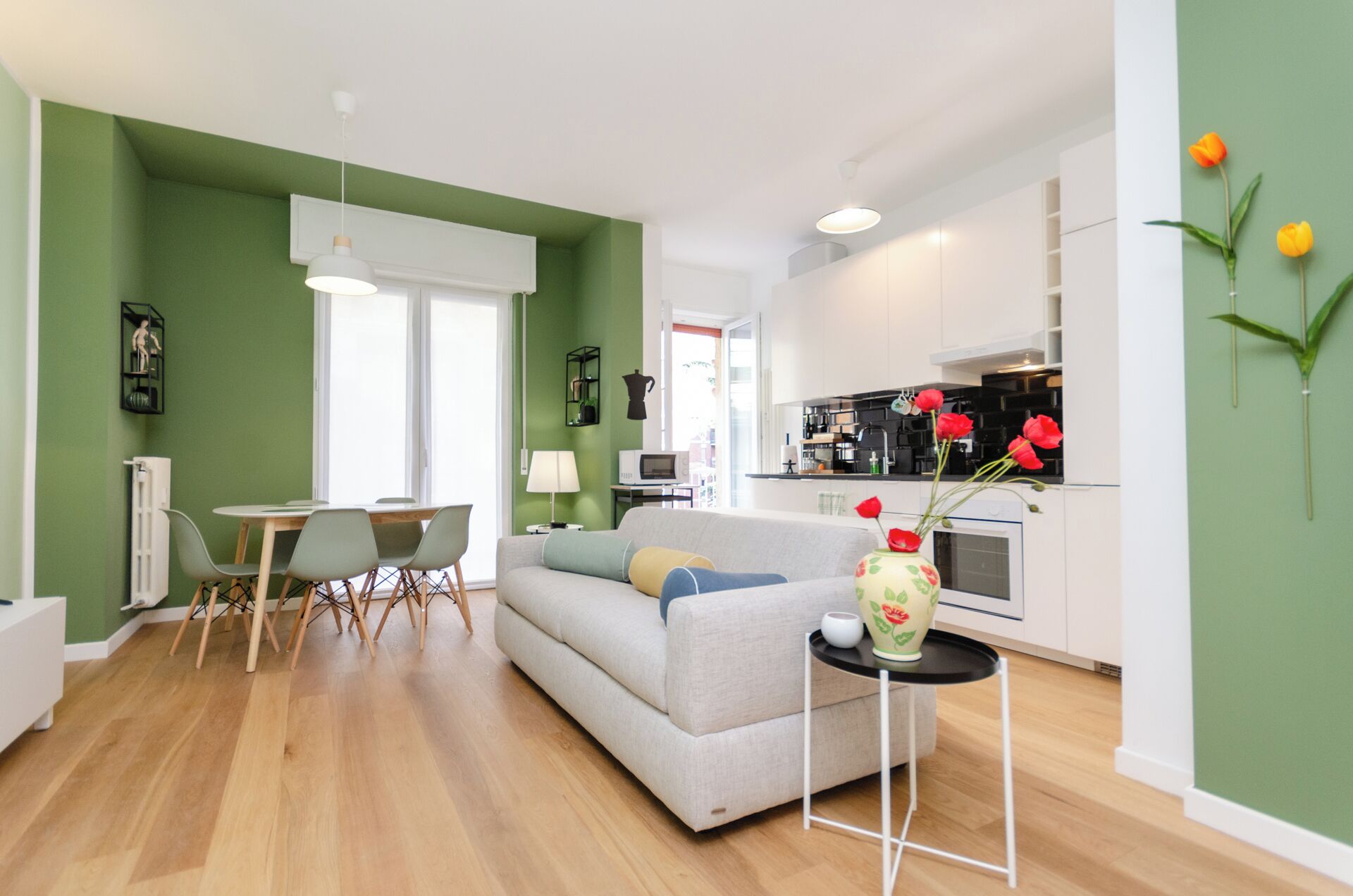 Apartemen, balkon, pemandangan kota | Area keluarga | Smart TV