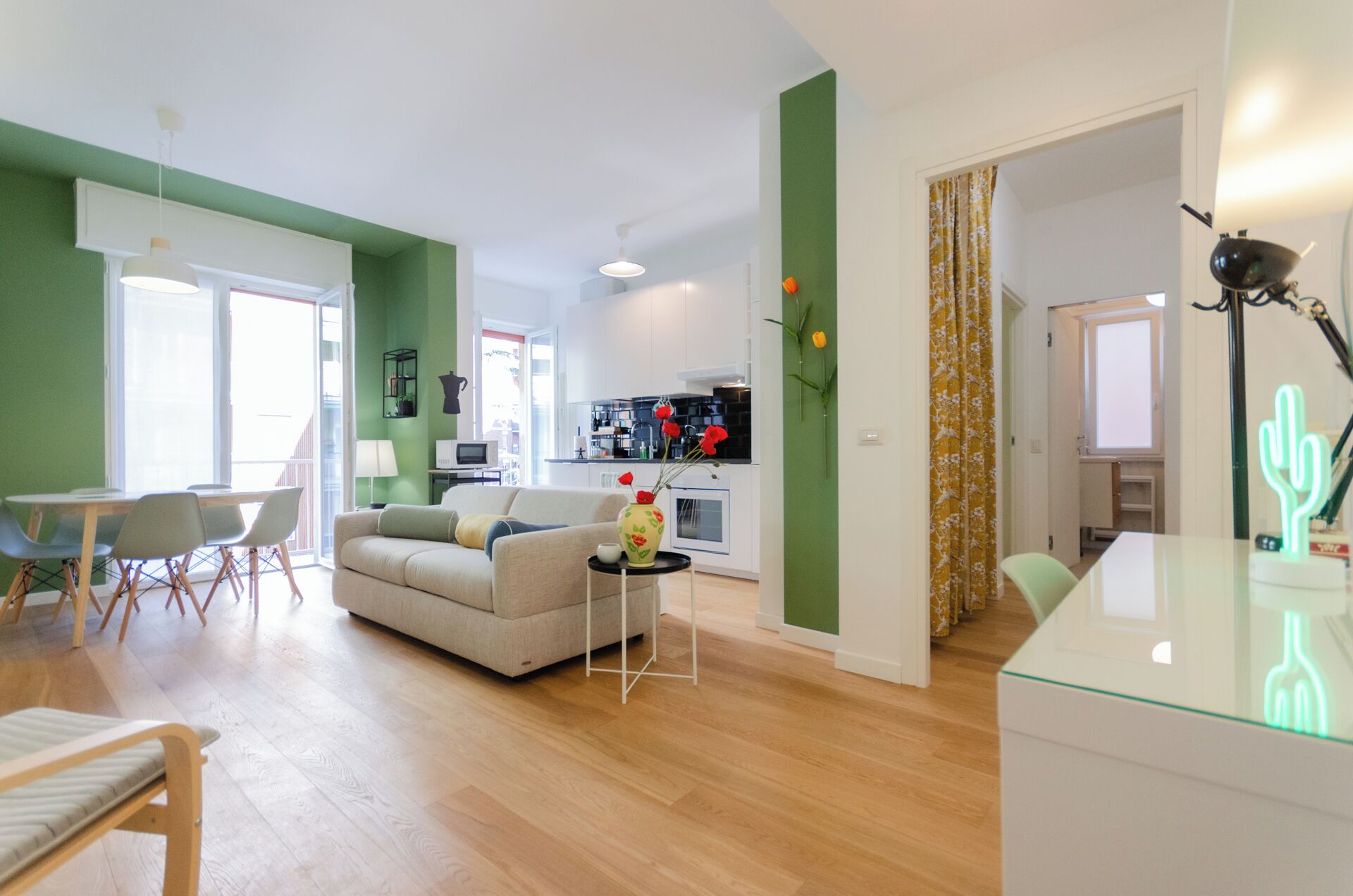 Apartment, Balcony, City View | Living area | Smart TV