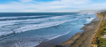 Half Block to Beach w/ Oceanview, Patio + Balcony | The Shore Pine by AvantStay