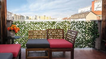 Appartement, uitzicht op stad | Terras
