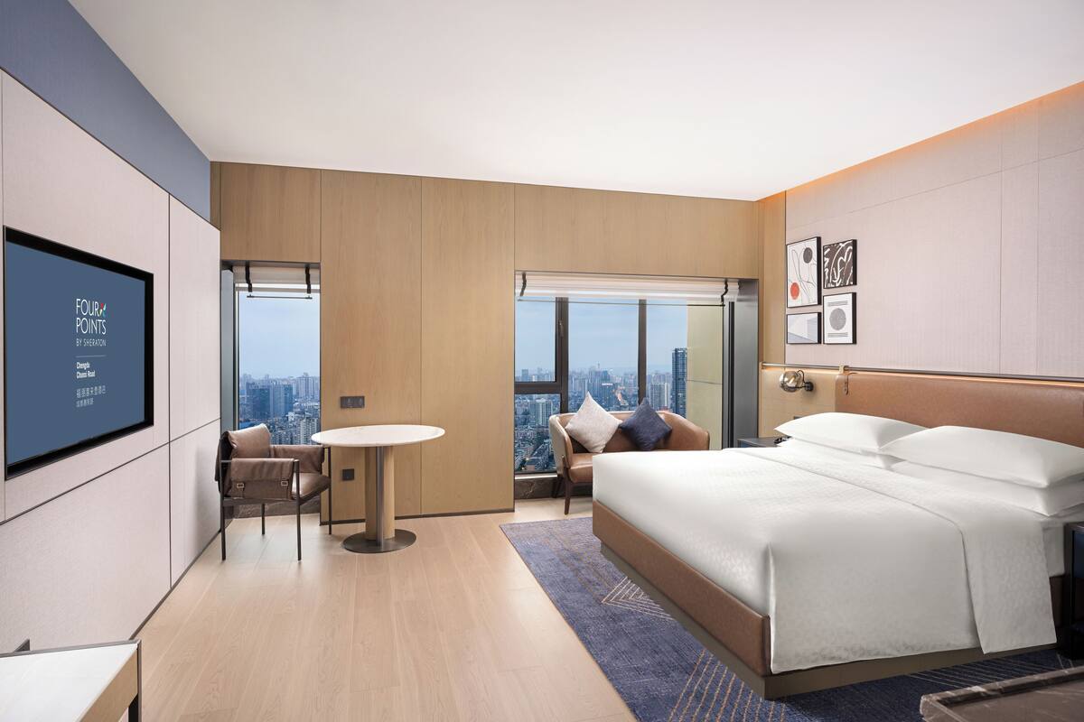 Desk, free WiFi, bed sheets