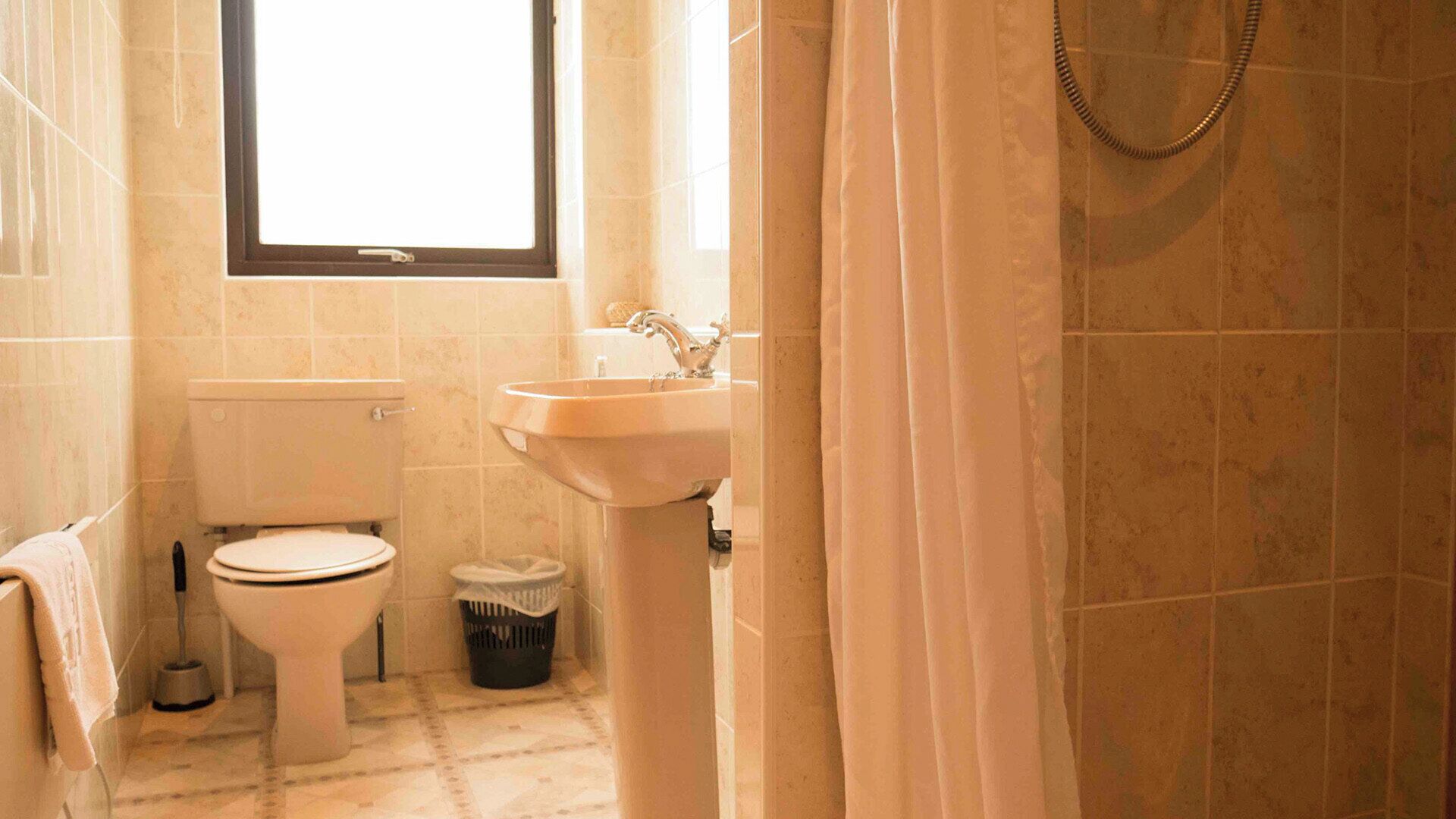 Hair dryer, towels
