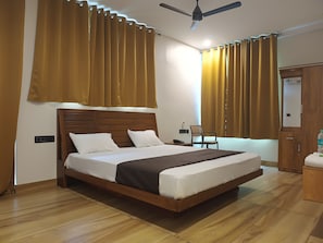 1 bedroom, desk, laptop workspace, iron/ironing board