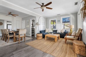 TV, books - Steps to the Beach! Hot Tub, Fire Pit & Playground! (Folly Beach)