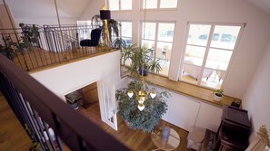 Comfort Apartment, Non Smoking, Garden View | Living area | 50-inch flat-screen TV with cable channels