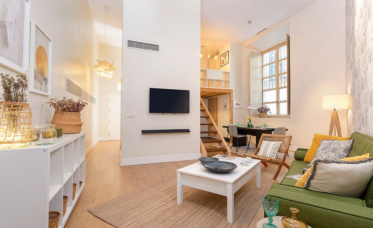 Apartment (1 Bedroom) | Living area | TV