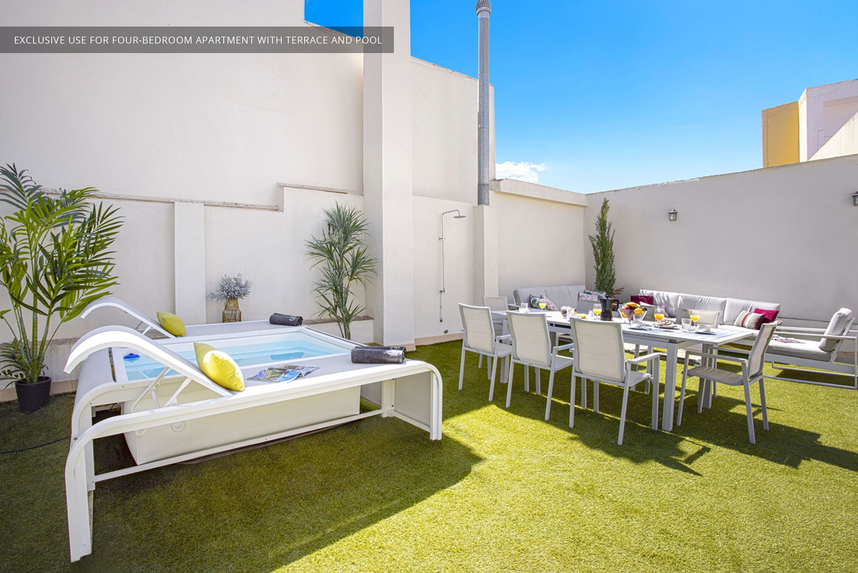 Departamento, 4 habitaciones, alberca privada | Terraza o patio