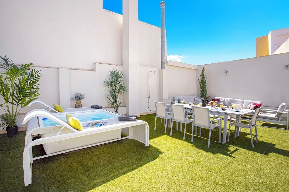 Lejlighed - 4 soveværelser - privat pool | Terrasse/gårdhave