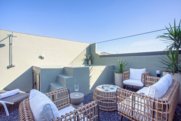 Departamento, 3 habitaciones, alberca privada | Terraza o patio