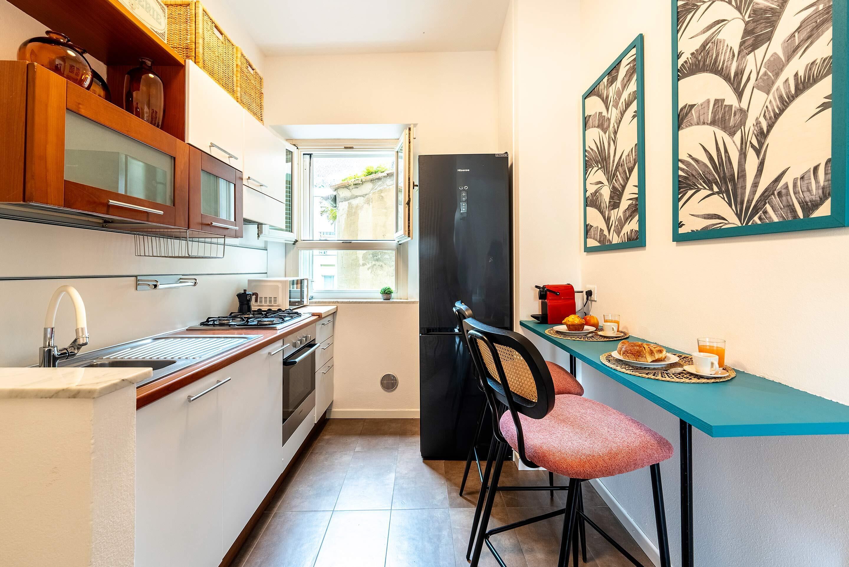 Căn hộ (1 Bedroom) | Bếp riêng | Tủ lạnh, lò vi sóng, bếp nấu, dụng cụ pha cà phê/trà 