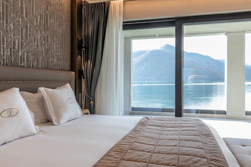 Junior-Suite, Terrasse, Seeblick | Minibar, Zimmersafe, Verdunkelungsvorhänge, kostenloses WLAN