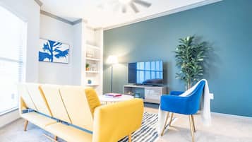 TV, fireplace, offices