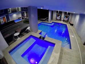 A heated pool