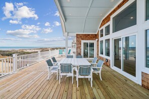 Outdoor dining - Daniels -- Brand New Luxury Oceanfront Home (Corolla)