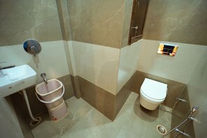 Shower, towels, soap