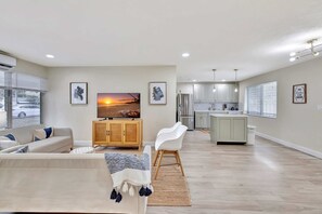 House, Multiple Beds, Kitchen, Garden View (Pompano Beach Bungalow) | Living area | 50-inch flat-screen TV with digital channels - Pompano Beach Bungalow for 5! (Pompano Beach)