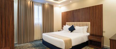 Sábanas de algodón egipcio, ropa de cama de alta calidad y minibar
