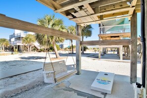Terrace/patio - Beach Retreat Duplex | Pool | Beach Access | Resort-Style Amenities (Gulf Shores)