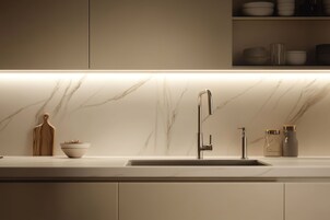 Frigorífico, microondas, placa de cocina y tostadora