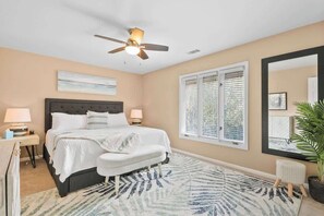 4 bedrooms, iron/ironing board, travel cot, WiFi