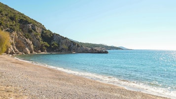 På stranden