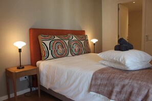 2 slaapkamers, een strijkplank/strijkijzer, gratis wifi, beddengoed