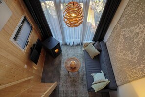 Living area - Chalet with sleeping loft and terrace (Nunspeet)