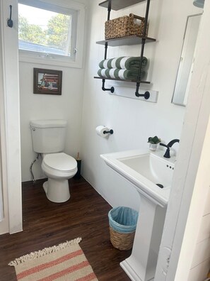 Hair dryer, toilet paper
