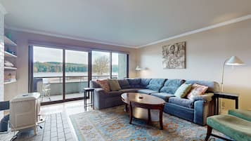 Fernseher, Kamin, Bücher