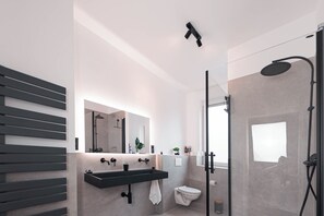 Doccia, asciugacapelli, asciugamani, sapone