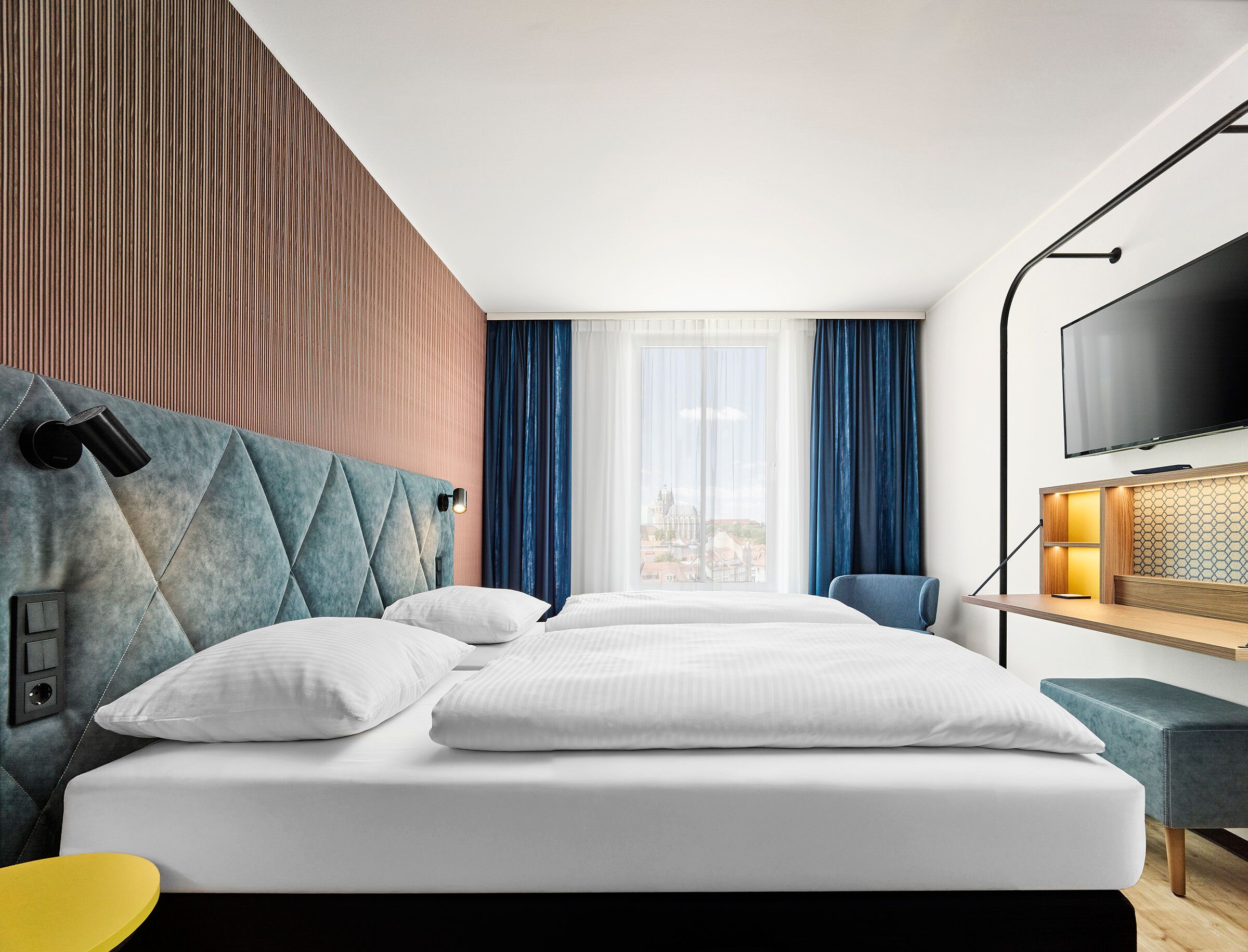 コンフォート ツインルーム | 防音設備、WiFi (無料)、ベッドシーツ