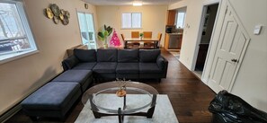 TV connectée, cheminée, livres