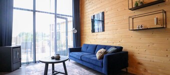 Tiny house with sleeping loft and terrace