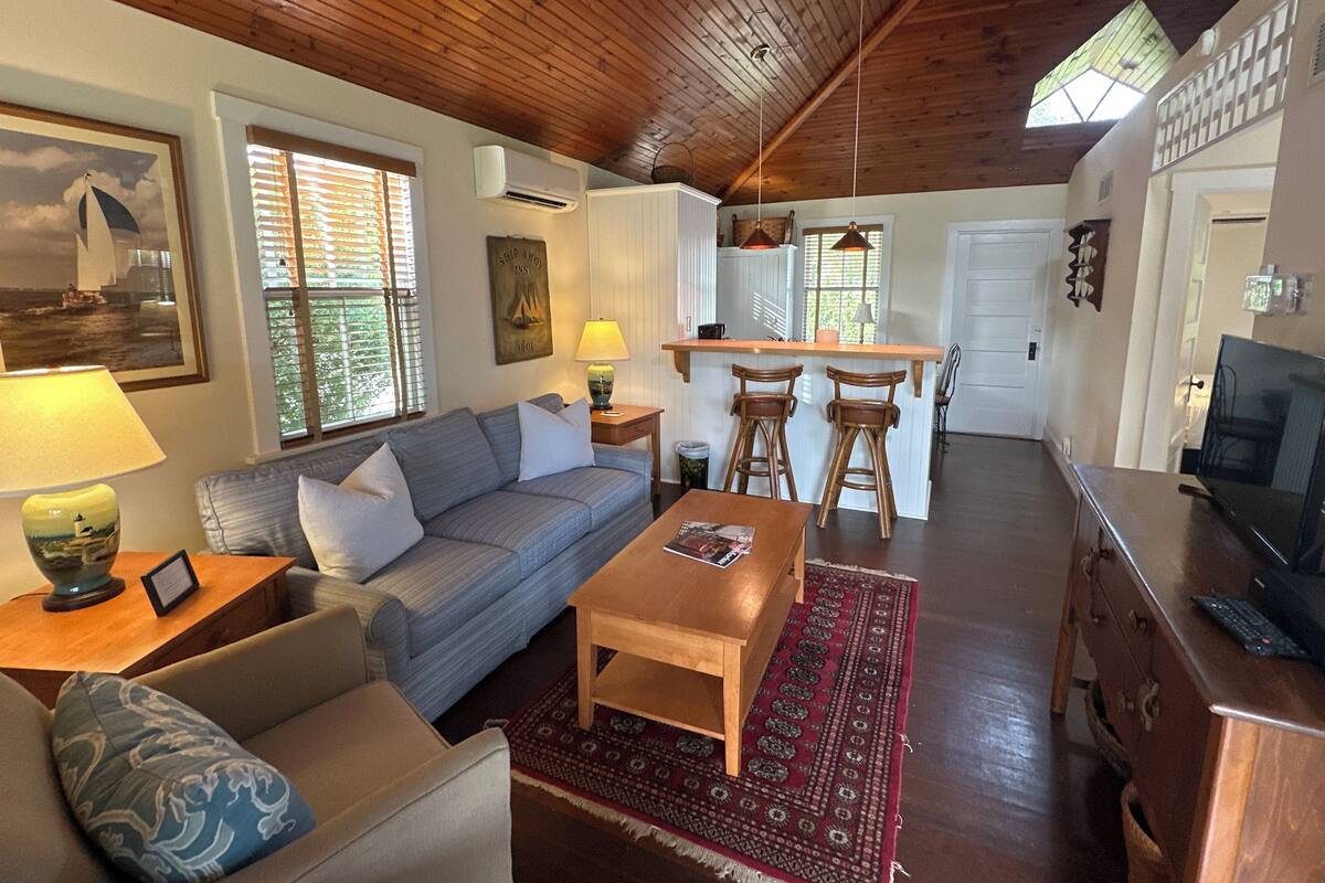 Cottage | Living area | 50-inch LCD TV with cable channels