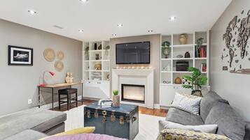 TV connectée, cheminée