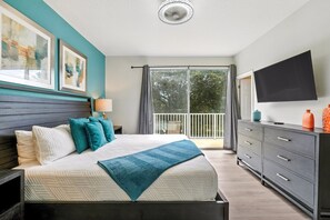 3 habitaciones, tabla de planchar con plancha y cuna de viaje