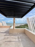 Luxury Apartment, Private Pool, Sea View | Living area | 60-inch flat-screen TV with digital channels, TV