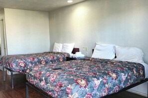 Desk, free WiFi, bed sheets