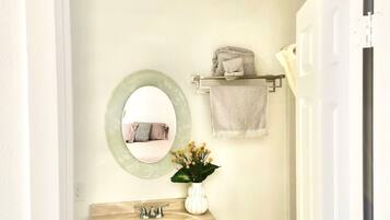 Towels, soap, toilet paper